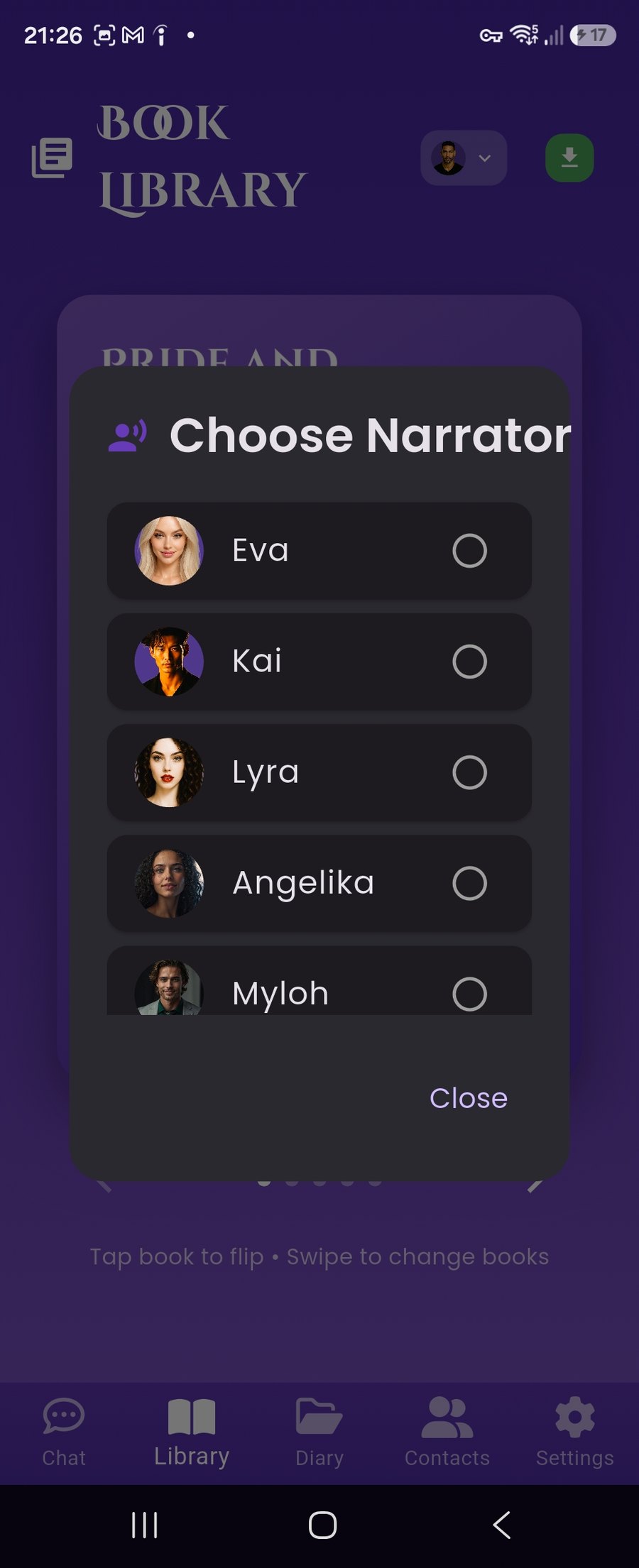 Elya — choose your narrator
